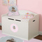 Baby Girl Photo Round Wall Decal on Toy Chest