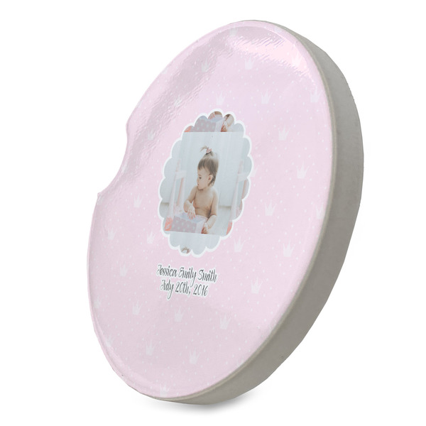 Baby Girl Photo Sandstone Car Coaster - STANDING ANGLE