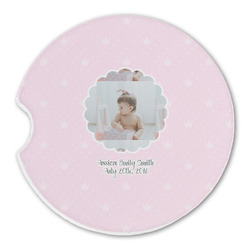 Baby Girl Photo Sandstone Car Coaster - Single (Personalized)