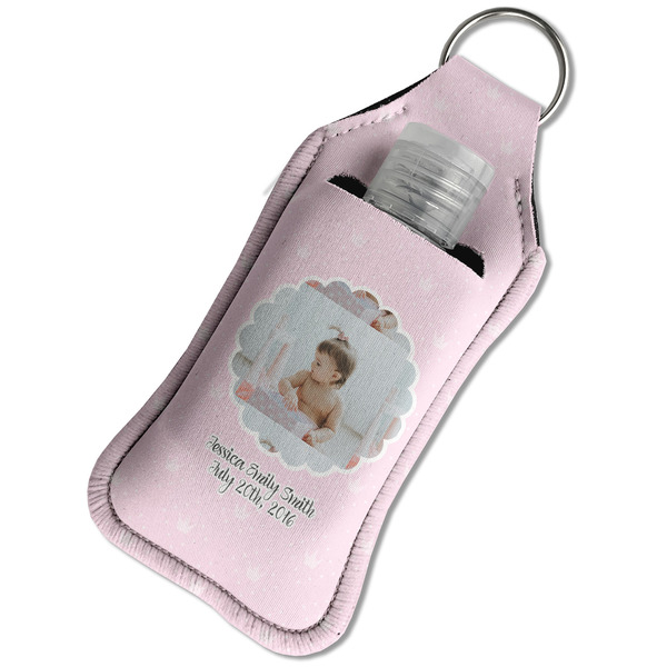 Baby Girl Photo Sanitizer Holder Keychain - Large in Case