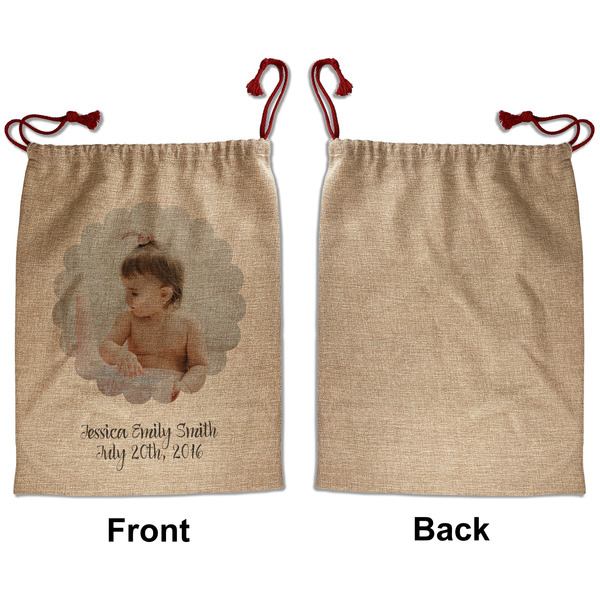 Baby Girl Photo Santa Bag - Approval - Front