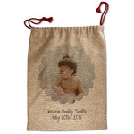 Baby Girl Photo Santa Sack - Front