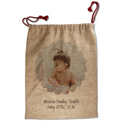 Baby Girl Photo Santa Sack - Front