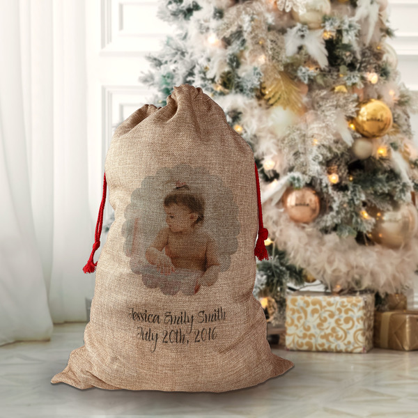 Baby Girl Photo Santa Bag - Lifestyle