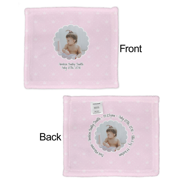 Baby Girl Photo Security Blanket - Front & Back View