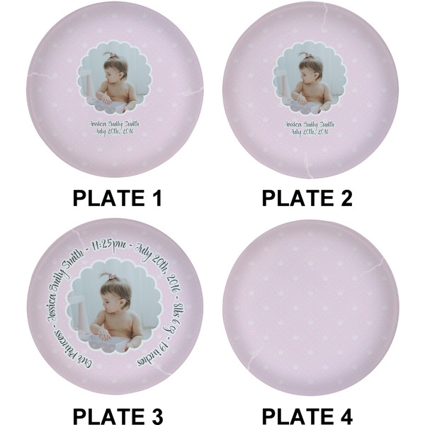 Baby Girl Photo Set of Lunch / Dinner Plates (Approval)