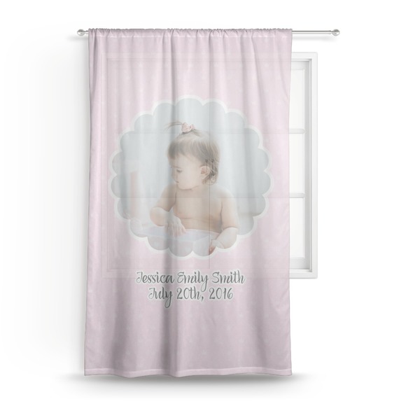 Custom Baby Girl Photo Sheer Curtain