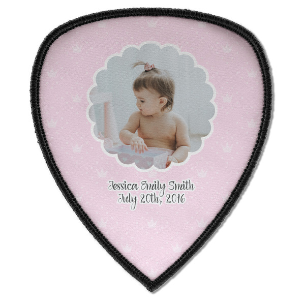 Custom Baby Girl Photo Iron on Shield Patch A