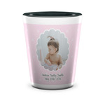 Baby Girl Photo Ceramic Shot Glass - 1.5 oz - Two Tone - Set of 4