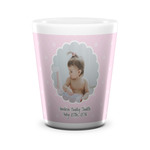 Baby Girl Photo Ceramic Shot Glass - 1.5 oz - White - Set of 4