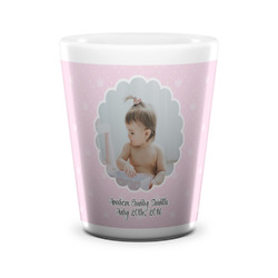Baby Girl Photo Ceramic Shot Glass - 1.5 oz - White - Single