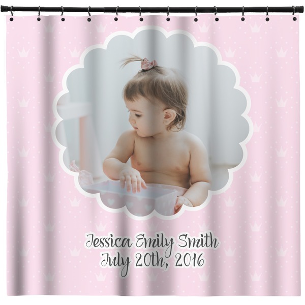 Custom Baby Girl Photo Shower Curtain (Personalized)