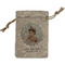 Baby Girl Photo Small Burlap Gift Bag - Front