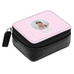 Baby Girl Photo Small Leatherette Travel Pill Case (Personalized)