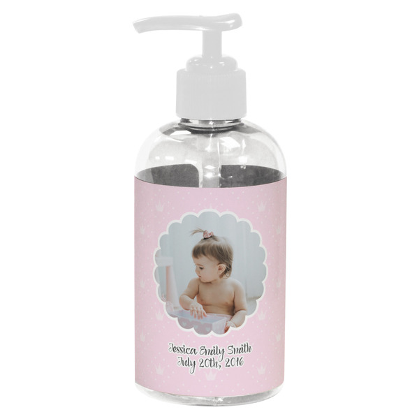 Custom Baby Girl Photo Plastic Soap / Lotion Dispenser (8 oz - Small - White)