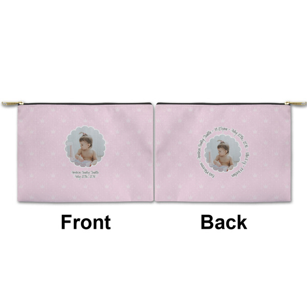 Baby Girl Photo Small Zipper Pouch Approval (Front and Back)