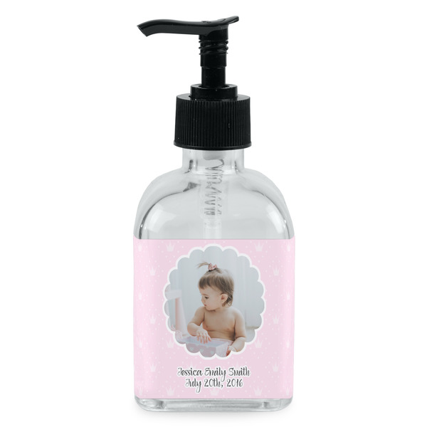 Custom Baby Girl Photo Glass Soap & Lotion Bottle - Single Bottle