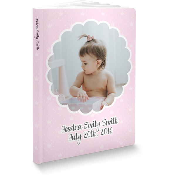 Custom Baby Girl Photo Softbound Notebook - 7.25" x 10" (Personalized)
