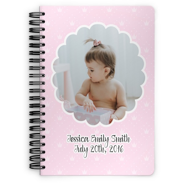 Custom Baby Girl Photo Spiral Notebook - 7x10