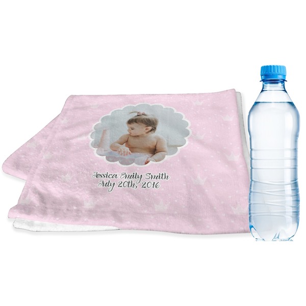 Custom Baby Girl Photo Sports & Fitness Towel (Personalized)