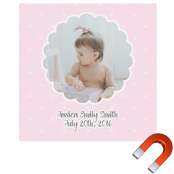 Baby Girl Photo Square Car Magnet - 10" (Personalized)