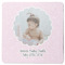 Baby Girl Photo Square Rubber Backed Coaster (Personalized)