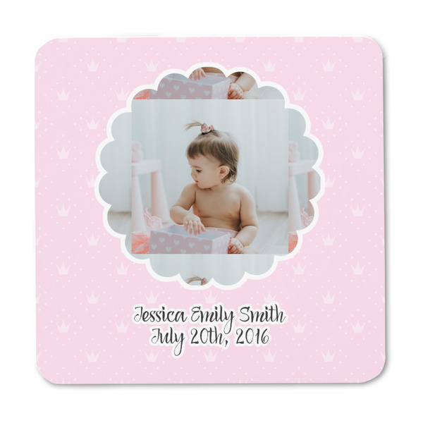 Baby Girl Photo Square Fridge Magnet - FRONT