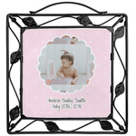 Baby Girl Photo Square Trivet (Personalized)