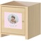 Baby Girl Photo Square Wall Decal on Wooden Cabinet
