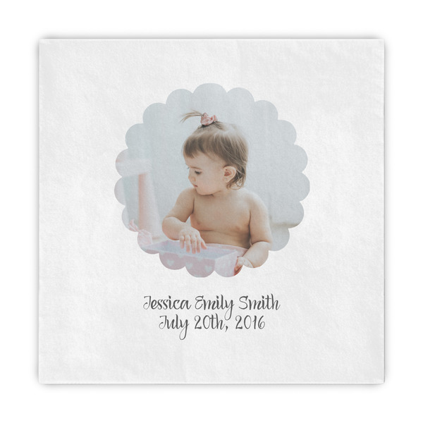 Custom Baby Girl Photo Standard Decorative Napkins