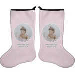 Baby Girl Photo Holiday Stocking - Double-Sided - Neoprene