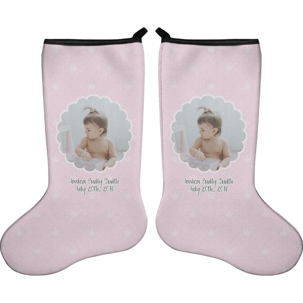 Baby Girl Photo Stocking - Double-Sided - Approval