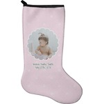 Baby Girl Photo Holiday Stocking - Single-Sided - Neoprene