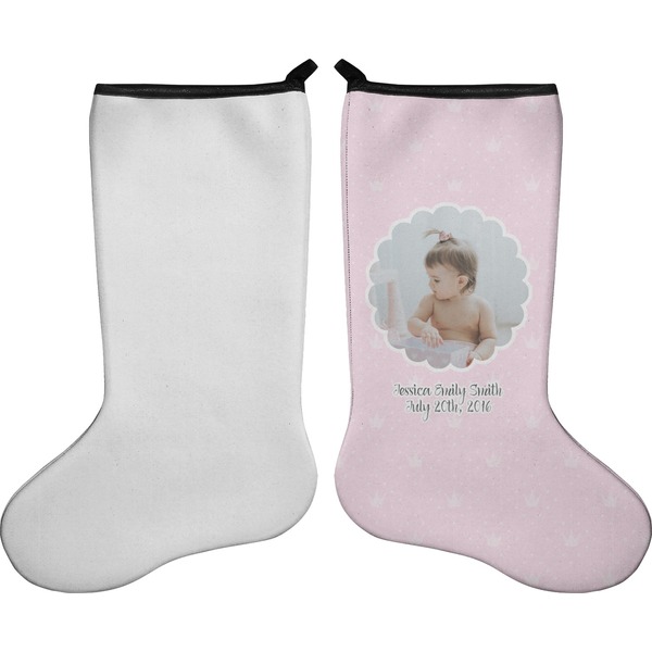 Baby Girl Photo Stocking - Single-Sided - Approval