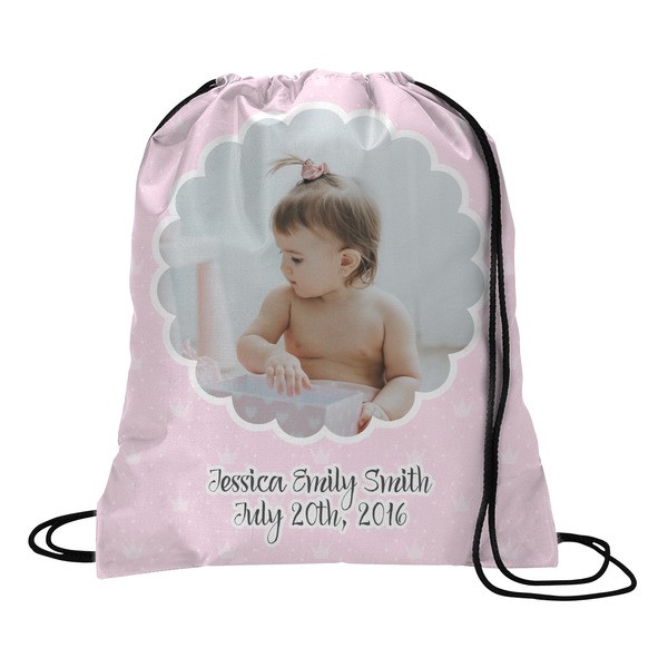 Custom Baby Girl Photo Drawstring Backpack - Medium (Personalized)