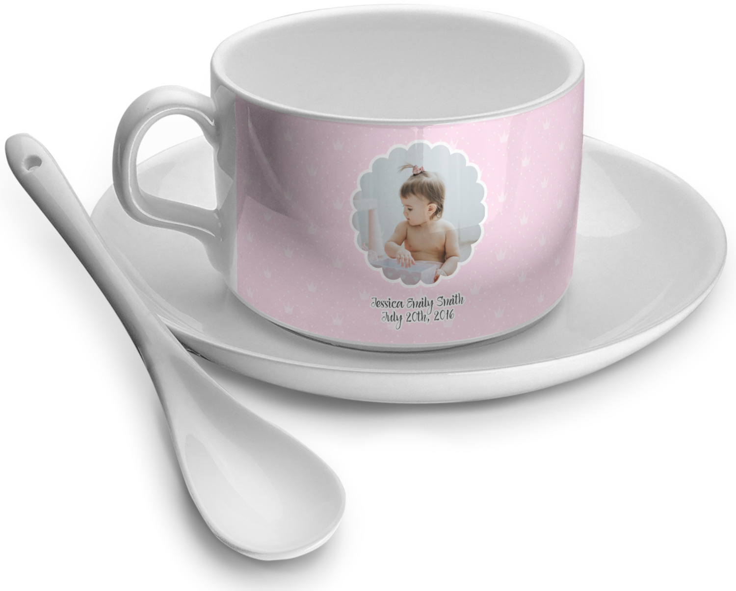 Baby Girl Photo Tea Cup Single (Personalized) YouCustomizeIt