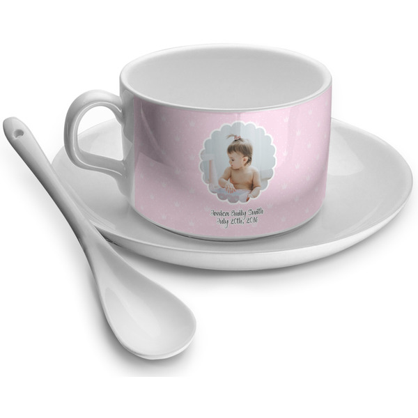 Custom Baby Girl Photo Tea Cup - Single (Personalized)