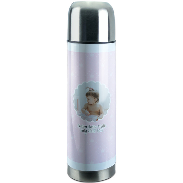 Custom Baby Girl Photo Stainless Steel Thermos (Personalized)