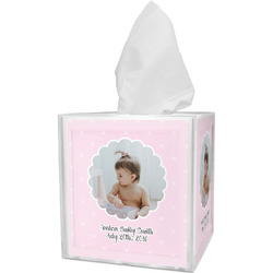 Baby Girl Photo Tissue Box Cover (Personalized)