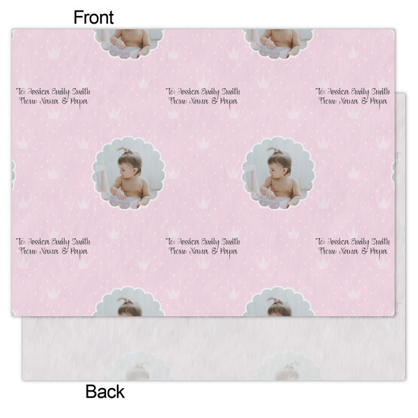 Baby Girl Photo Tissue Paper - Lightweight - Medium - Front & Back
