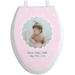 Baby Girl Photo Toilet Seat Decal - Elongated (Personalized)