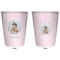 Baby Girl Photo Trash Can White - Front and Back - Apvl