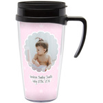 Baby Girl Photo Acrylic Travel Mug with Handle (Personalized)