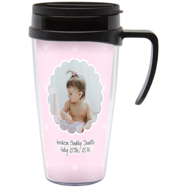 Custom Baby Girl Photo Acrylic Travel Mug with Handle (Personalized)