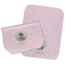 Baby Girl Photo Two Rectangle Burp Cloths - Open & Folded