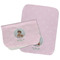 Baby Girl Photo Burp Cloths - Fleece - Set of 2