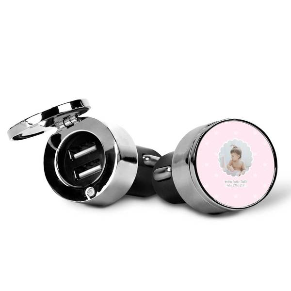 Baby Girl Photo USB Car Charger - Open & Closed