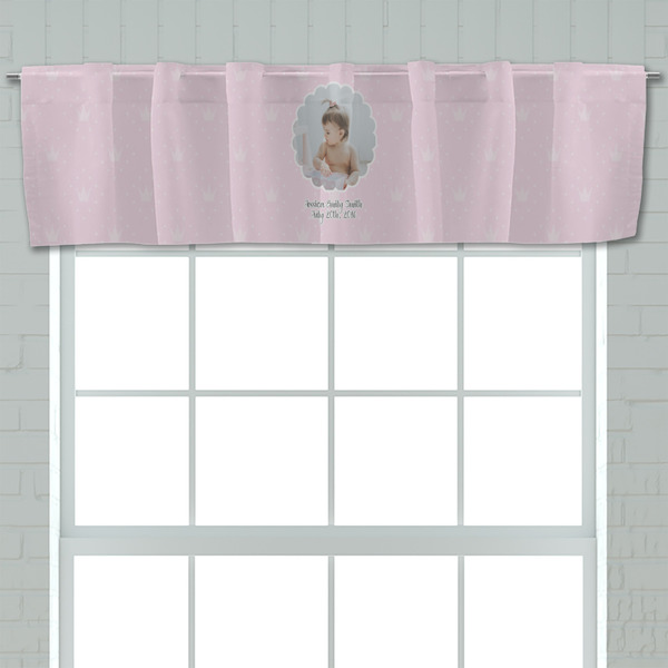 Baby Girl Photo Valance - Closeup on window