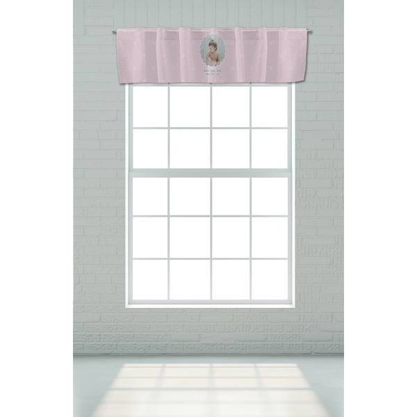 Baby Girl Photo Valance - On window