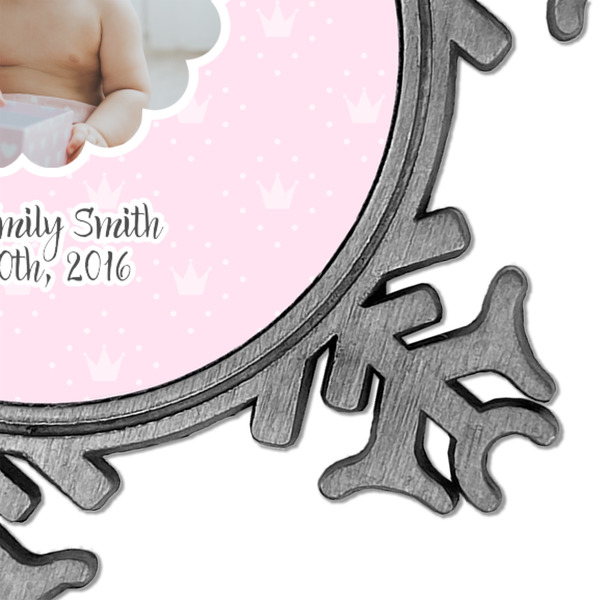 Baby Girl Photo Vintage Snowflake - Detail